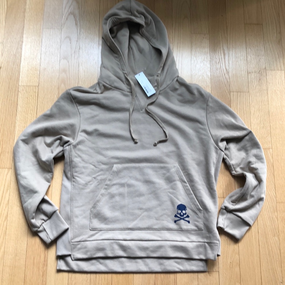 SoulCycle high neck sweatshirt with skull on back